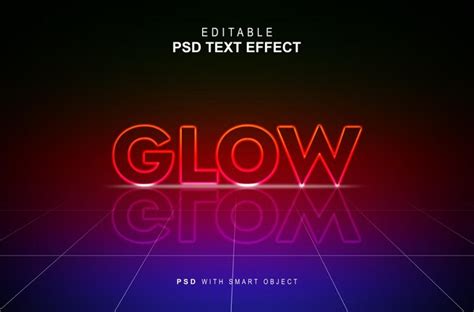 Effet De Style De Texte Lumineux Psd Premium