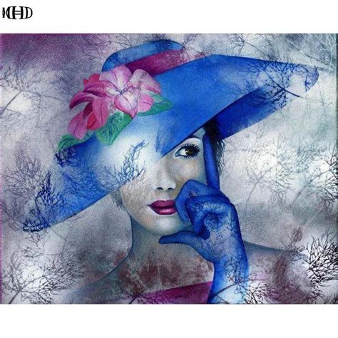 Aliexpress Buy 5D Diamond Embroidery Fashion Woman Portrait DIY