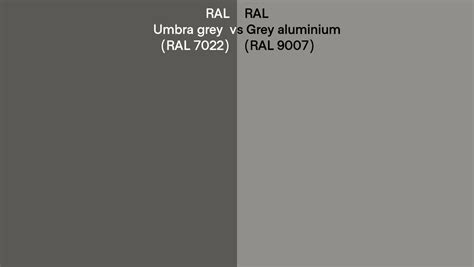 RAL Umbra Grey Vs Grey Aluminium Side By Side Comparison