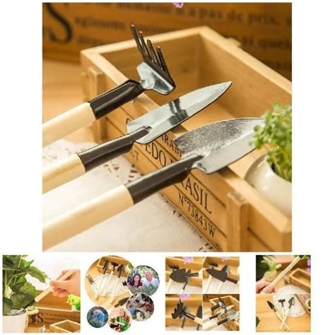 Kit Mini outils de jardin 3 pièces Kit Jardinage Facile Outils de