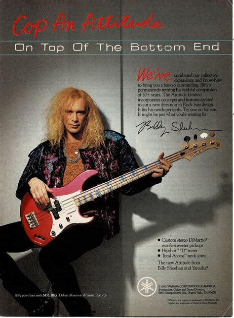 Billy Sheehan Yamaha Bass Guitars 1990 Print Advertisement - Etsy | Billy sheehan, Yamaha bass ...