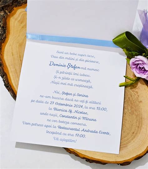 Invitatie Botez Bun Venit Pe Lume Tiparire Text Nu Asamblare Nu