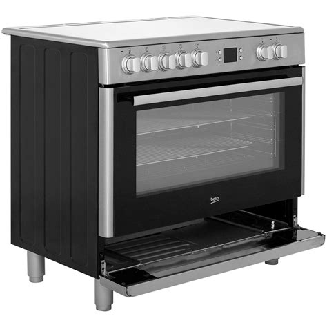 Beko Bhsc90x 90cm 5 Burners B Electric Range Cooker Stainless Steel