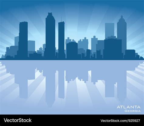 Atlanta Georgia skyline Royalty Free Vector Image