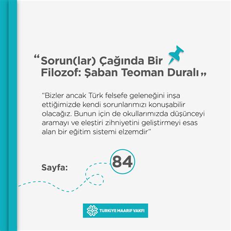 Türkiye Maarif Vakfı on Twitter Sorun lar Çağında Bir Filozof