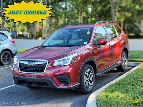 2019 Crimson Red Pearl Subaru Forester 2 5i Premium 144758431 Photo 2