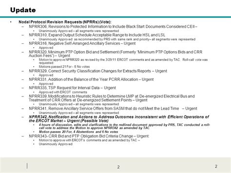 TAC Update April 7 Update Nodal Protocol Revision Requests NPRRs