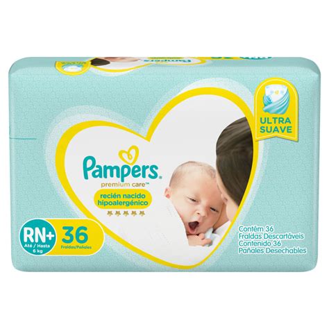 PaÑales Pampers Premium Care Recien Nacido X36 Disco