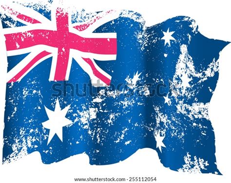 Australian Grunge Flag Eps Stock Vector Royalty Free