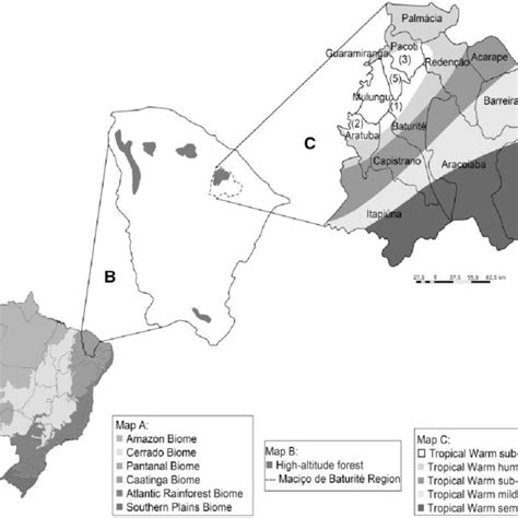 (A) Map of Brazil highlighting Cear a State within the Caatinga Biome;... | Download Scientific ...