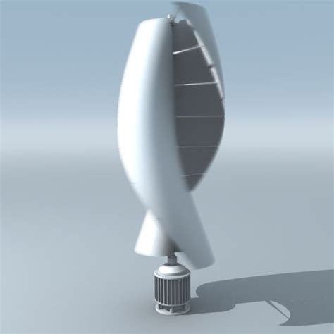 Helical Savonius Wind Turbine Vawt D Model Fbx Dwg Obj Max