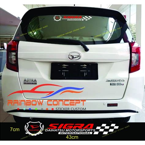 Jual New Promo Sticker Cutting Kaca Belakang Mobil Daihatsu Sigra