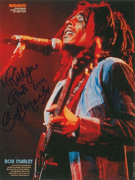 Bob Marley Signed Photograph