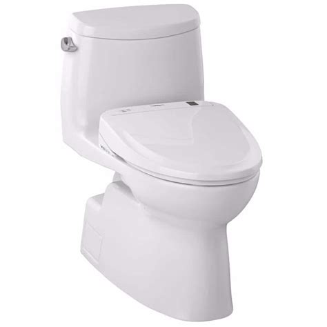 Toto Carlyle Ii S300e Connect Washlet Elongated Bidet In Cotton White