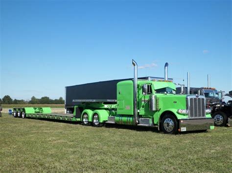 Peterbilt Custom With Matchin Lowboy Kenworth Trucks Big Rig