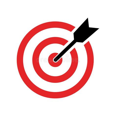 Target Vector Icon Target With Arrow Icon Mission Or Business Goal