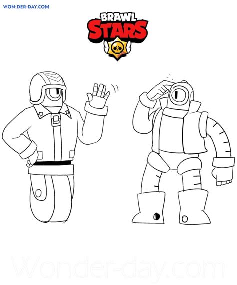 Coloriage Stu Brawl Stars Coloriage à imprimer sur Wonder day