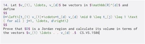 Solved 14 Let V 1 Ldots V D Be Vectors In Chegg