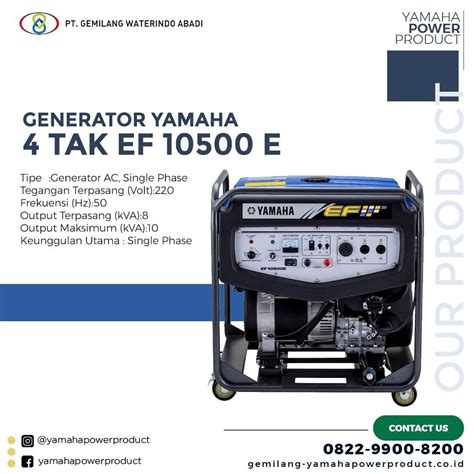 Yamaha EF 10500 E Genset Rumahan Dengan Operasional Yang Praktis