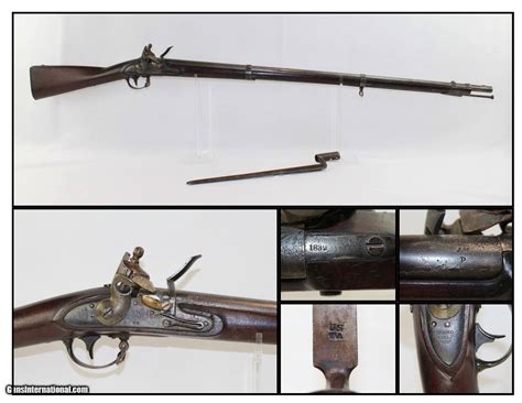 Antique Us Springfield Model 1816 Flintlock Musket For Sale