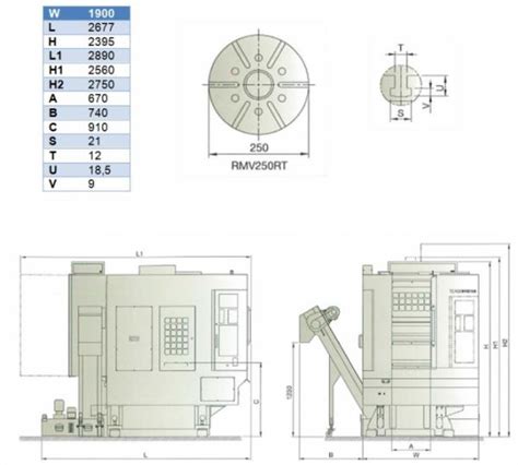 Machine S Specifications Akira Seiki RMV250RT Used Machines Exapro