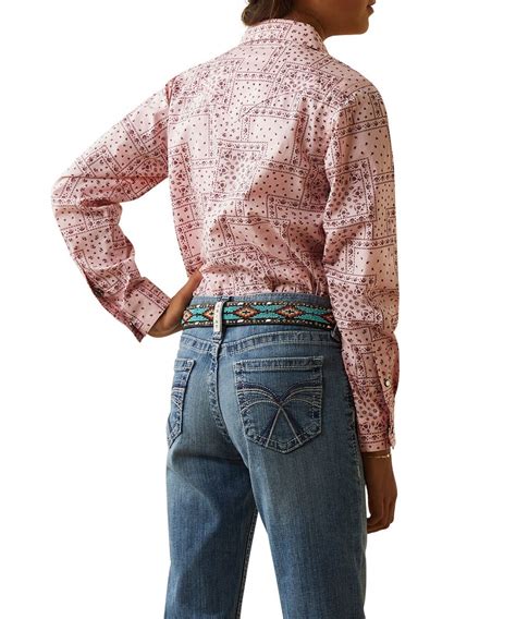 Ariat Girls Paisley Snap Shirt Cowpokes Work And Western