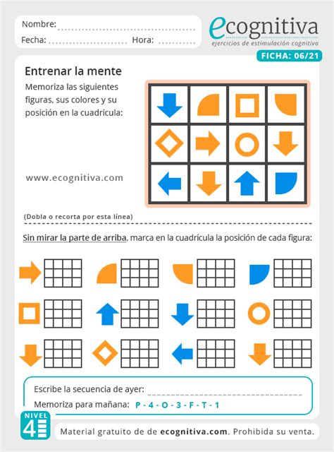 Nivel 4 entrenar la mente Estimulación cognitiva