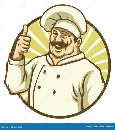 Chef Thumb Up And Delicious Hand Sign Vector Illustration 44846368