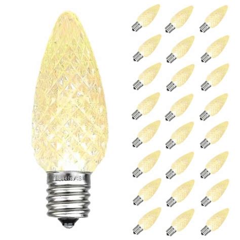 25 Pack C9 LED Outdoor Christmas Replacement Bulbs Warm White C9 E17