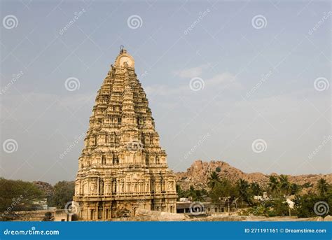 Gopuram Of Virupaksha Temple Of Hindu God Shiva Editorial Photo Image