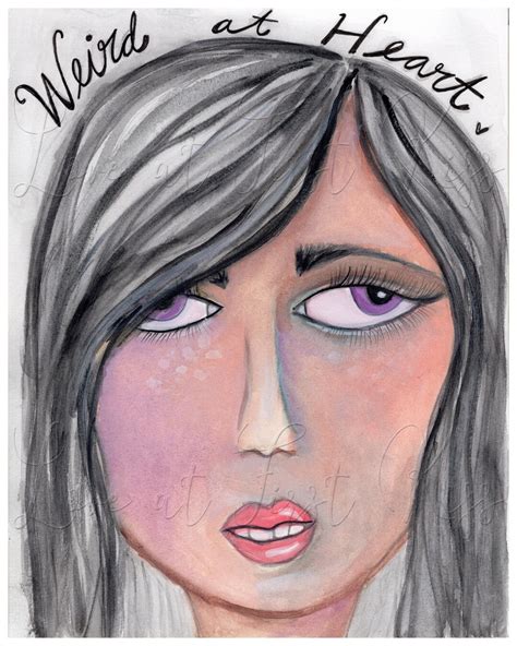 Watercolor Painting Weird At Heart Watercolor Art Print X Woman