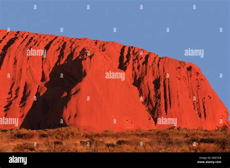 Ayers Rock At Sunset Uluru Kata Tjuta National Park Northern