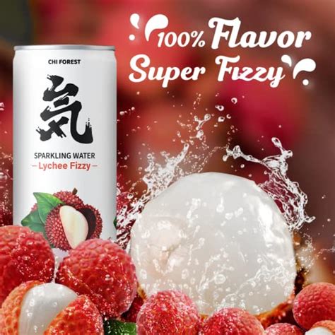 Genki Forest Flavored Sparkling Lychee Fizzy Sugar Calories