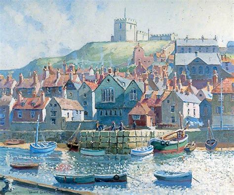 Morning Whitby Harbour Yorkshire Seaside Art Seaside Village