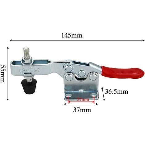 4Pcs Sauterelle de Serrage Pince à Bascule Horizontale GH 201 B Pince a