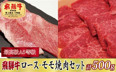 【化粧箱入り・最高級a5等級】飛騨牛ロース・モモ焼肉セット計500g 岐阜県関ケ原町 セゾンのふるさと納税