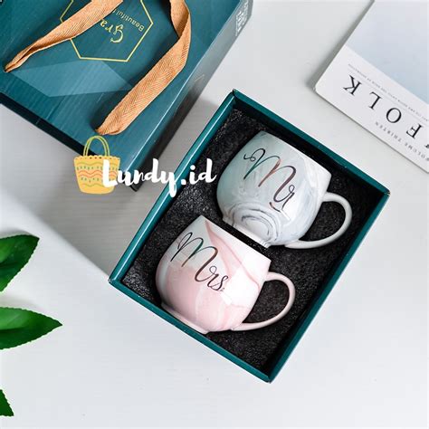 Jual Gelas Keramik Couple Isi Dengan Box Cangkir Keramik Kado