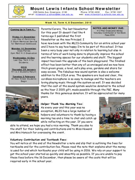 Fillable Online Mount Lewis Infants School Newsletter Fax Email Print