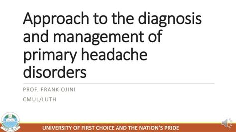 Approach To The Diagnosis And Management Of Primary Headache Disorders Gp Rec2 Pdf