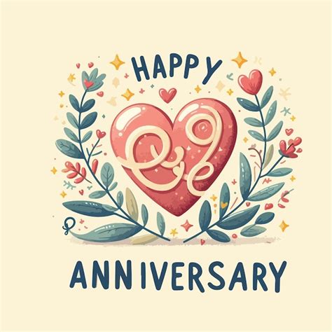 Premium Vector Happy Anniversary Celebration Design Vector Illustration