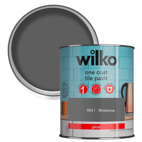 Wilko One Coat Flintstone Tile Gloss Paint Ml Wilko