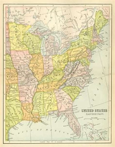 US Map East Poster Print by Gwendolyn Babbitt - Item # VARPDXBAB207 ...