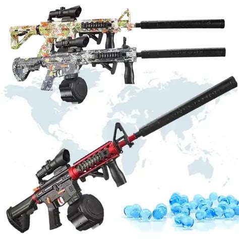 Ruunjoy Fully Automatic Gel Water Gun Pistol Ak47 Uzi M416 M4a1 Ammo