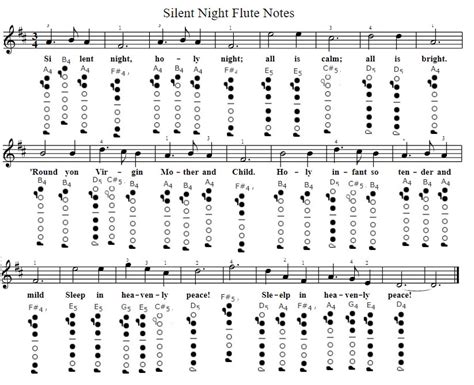 Silent Night Tin Whistle Flute Sheet Music Irish Folk Songs