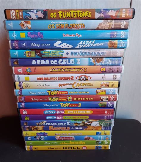 Conjunto De Dvds Infantis Filmes E Desenhos Perfeito Estado