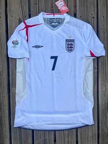 Camiseta De Inglaterra Retro Beckham 2006 Meses Sin Intereses