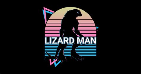 Lizard Man Cryptid Cryptozoology Retro - Lizard Man - Magnet | TeePublic