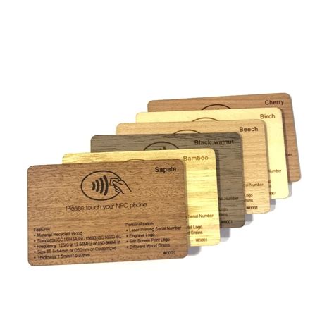 Custom Printing Access Control Proximity Card Bamboo Wood Business