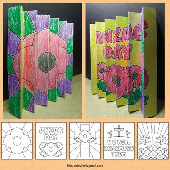 Anzac Day Craft Coloring Pages Agamograph Activities Poppy Bulletin