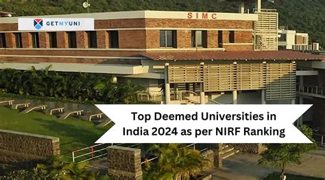 Top Deemed Universities In India As Per Nirf Ranking Getmyuni